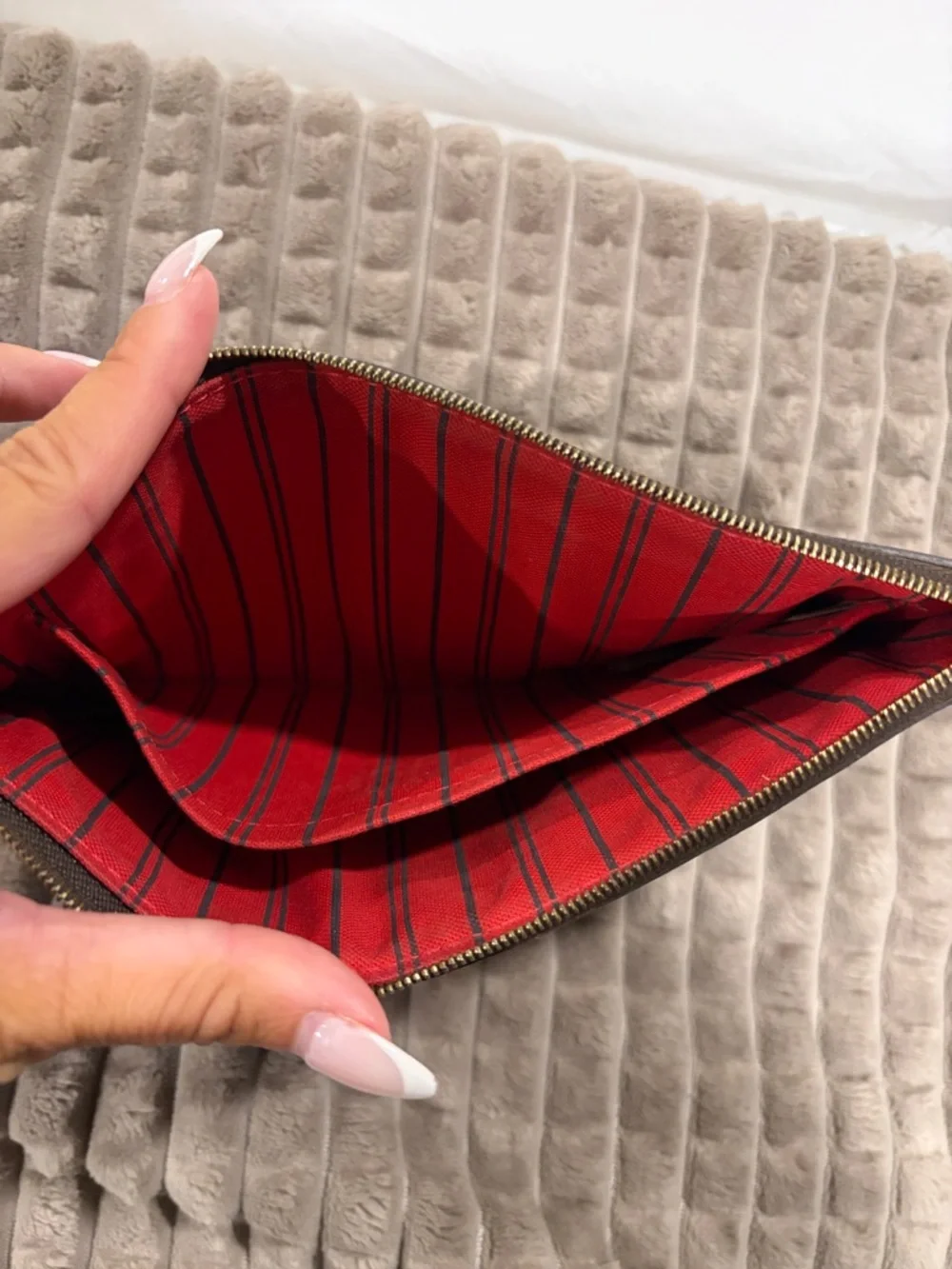 Louis Vuitton Damier Ebene Toiletry pouch wallet- Brown